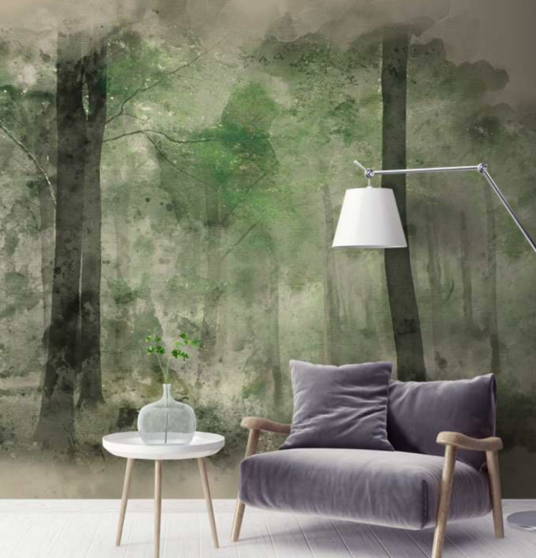 Hand-painted wall murals are beautiful alternatives