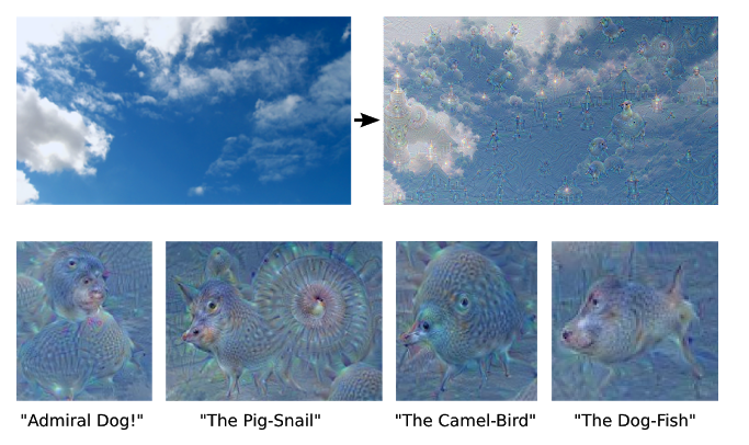 AI vs Traditional Painting - Example of an AI-generated image using DeepDream